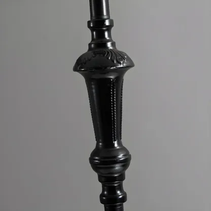 Elegant Traditional Floor Lamp with Geometric Fabric Shade for Living Room Image - 11