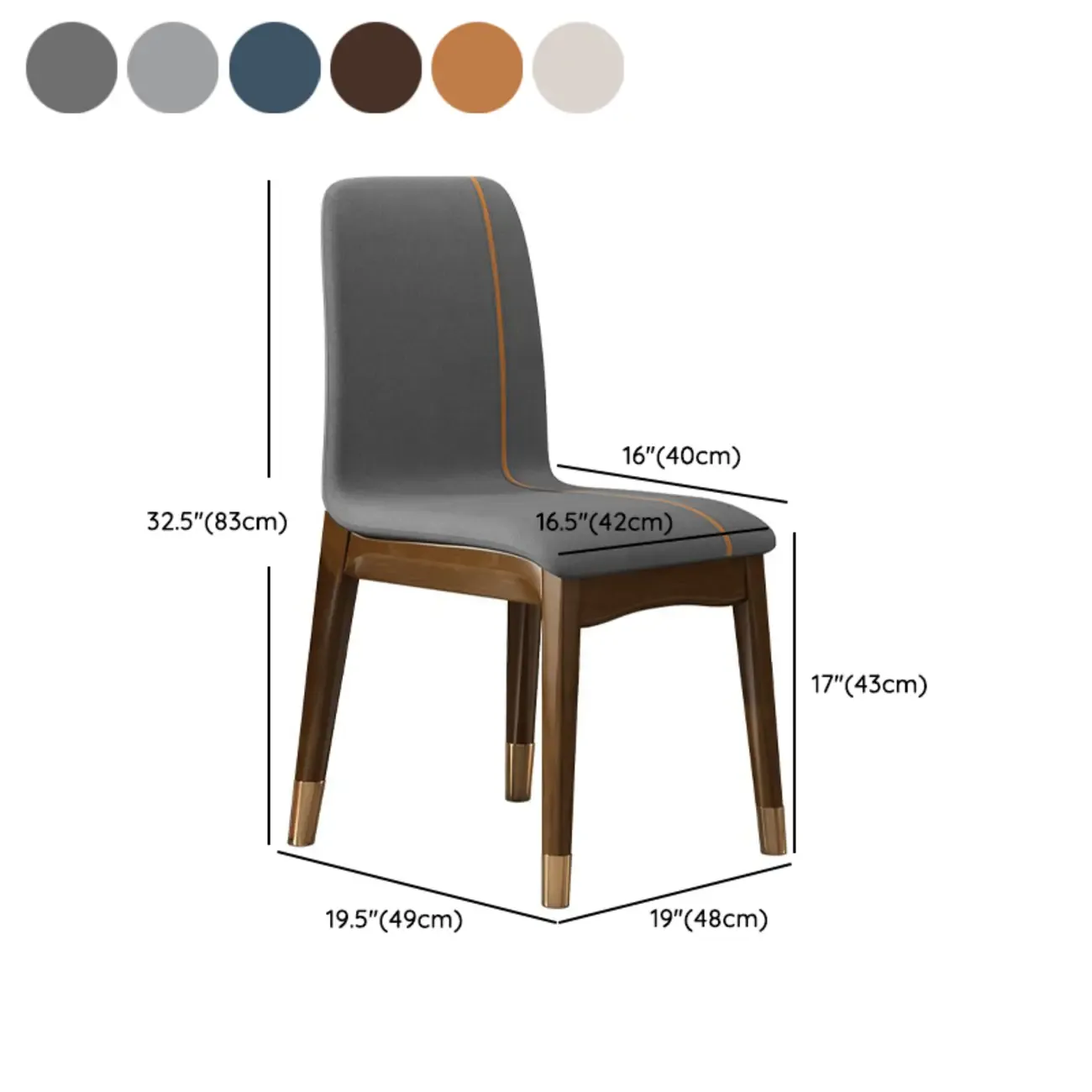 Upholstered Dining Chair Armless Solid Back with Multi Color Image - 35