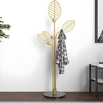 Modern Metal Leaf Shaped Coat Rack Image - 9