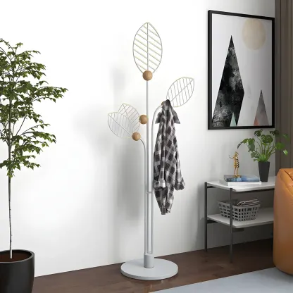 Modern Metal Leaf Shaped Coat Rack Image - 10