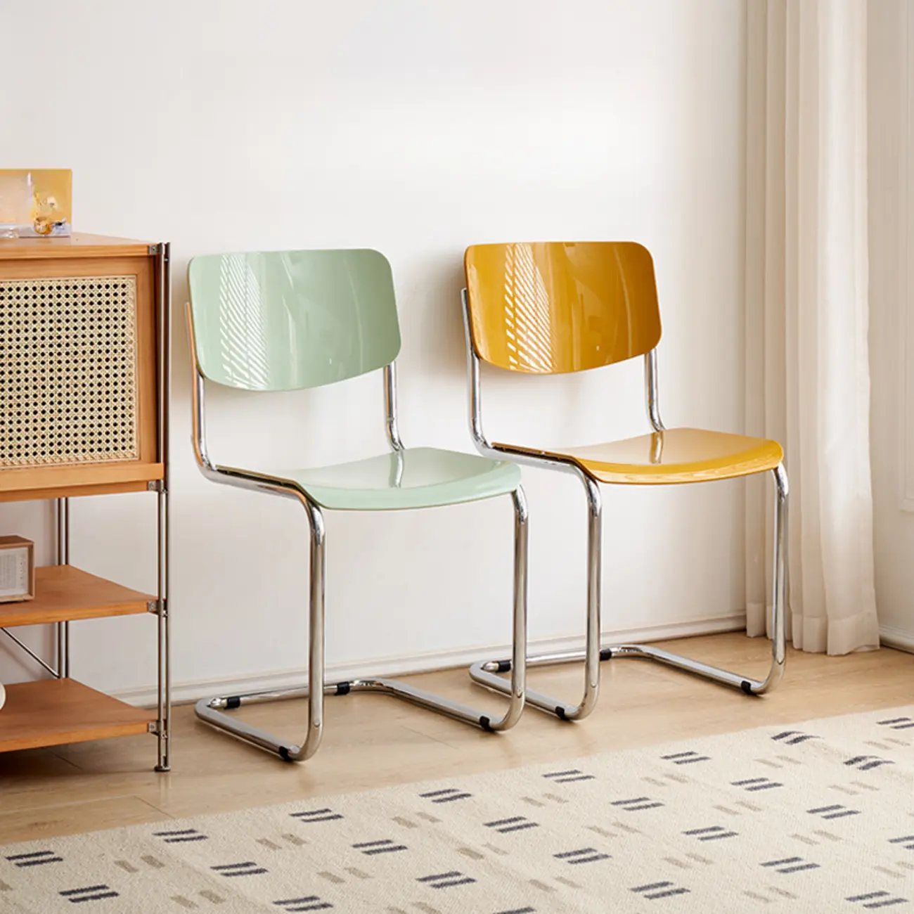 Modern Metal Frame Dining Chair in Various Colors Image - 2 | homeyfad