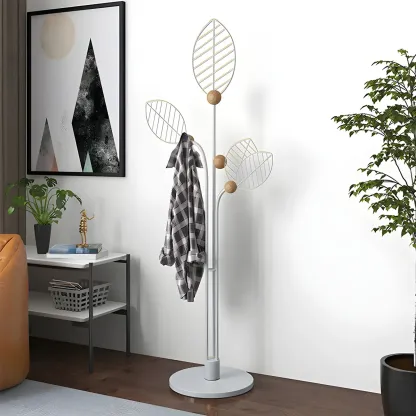 Modern Metal Leaf Shaped Coat Rack Image - 11