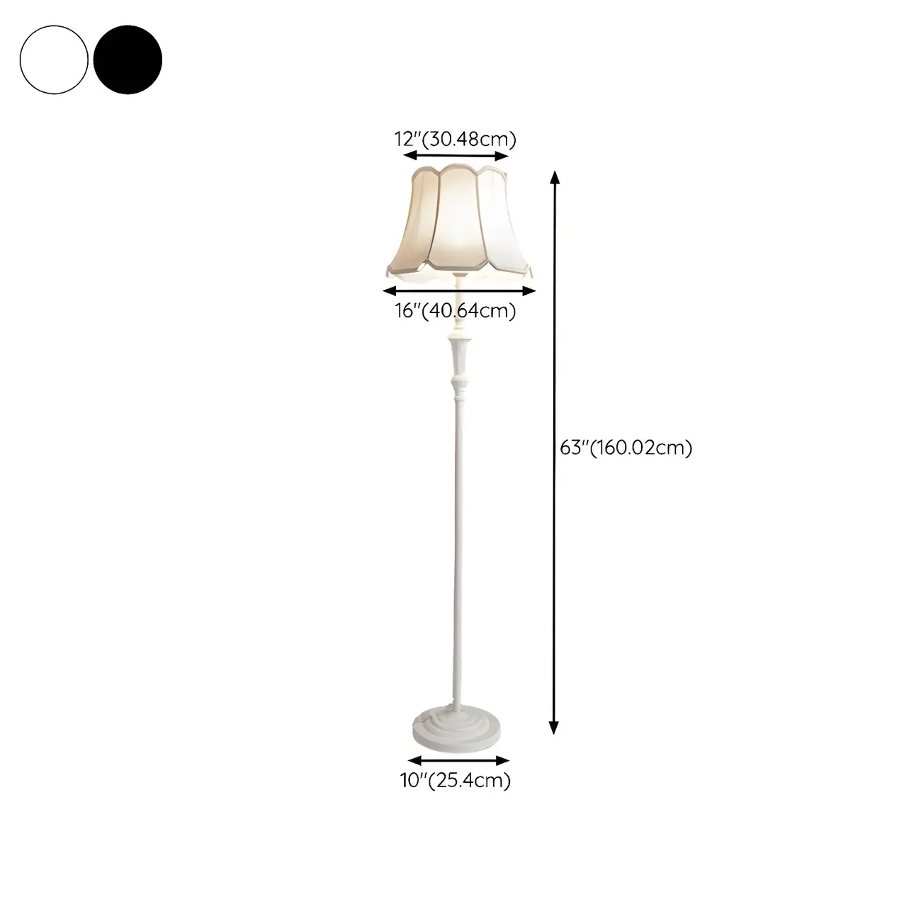 Elegant Traditional Floor Lamp with Geometric Fabric Shade for Living Room Image - 16 | homeyfad