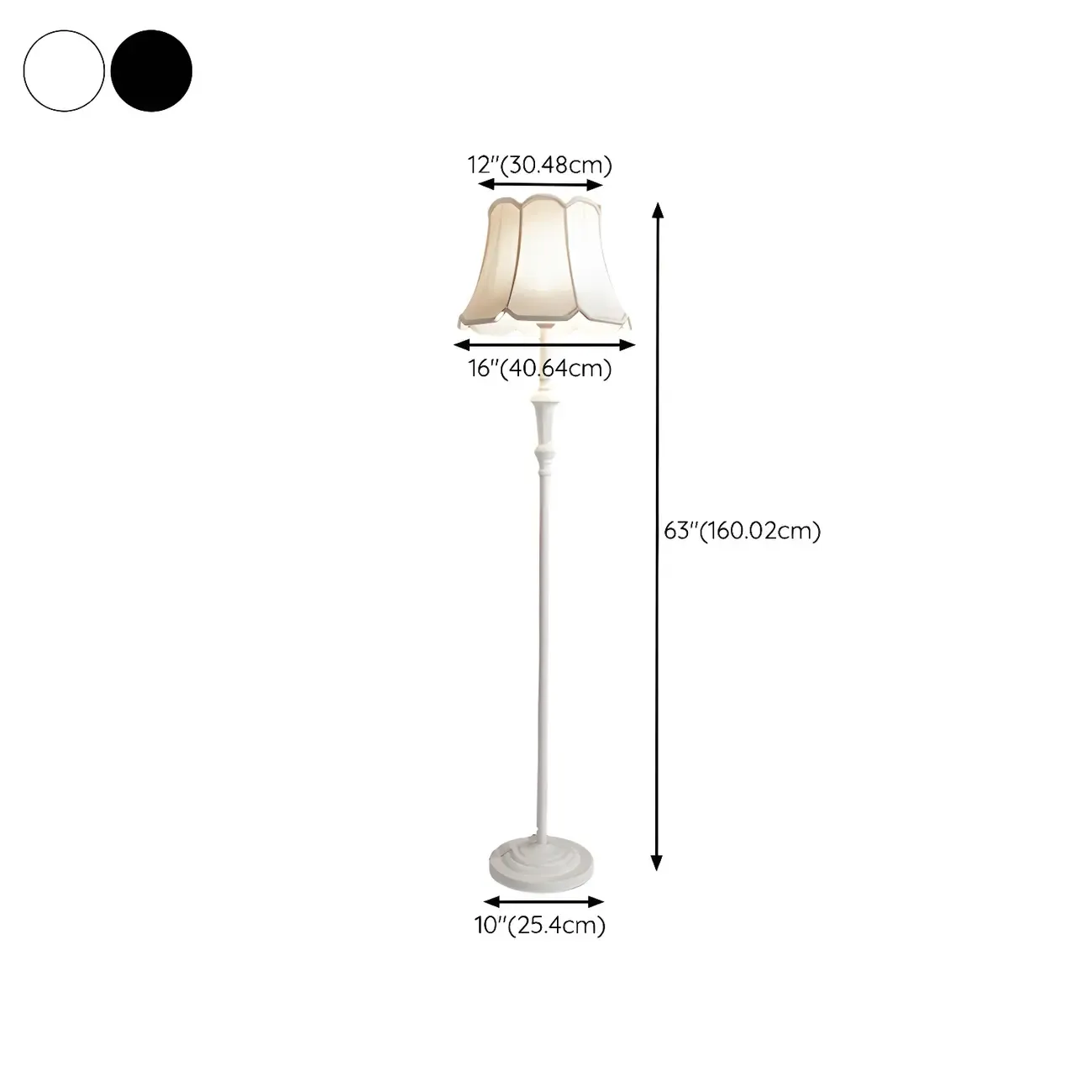 Elegant Traditional Floor Lamp with Geometric Fabric Shade for Living Room Image - 16