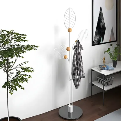 Modern Metal Leaf Shaped Coat Rack Image - 12