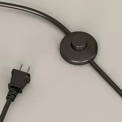 Modern Silver Metal Floor Lamp with Sleek Overlap Bead Design for Bedroom Image - 9