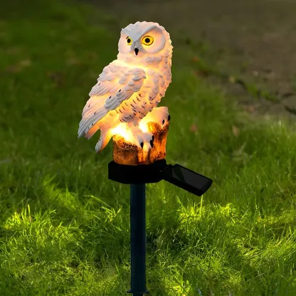 Solar Harry Potter Owl Resin LED Decor Light for Courtyard Gardens Image - 2