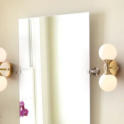 Modern White 2-Light Bathroom Vanity Light in Mini Size Image - 2