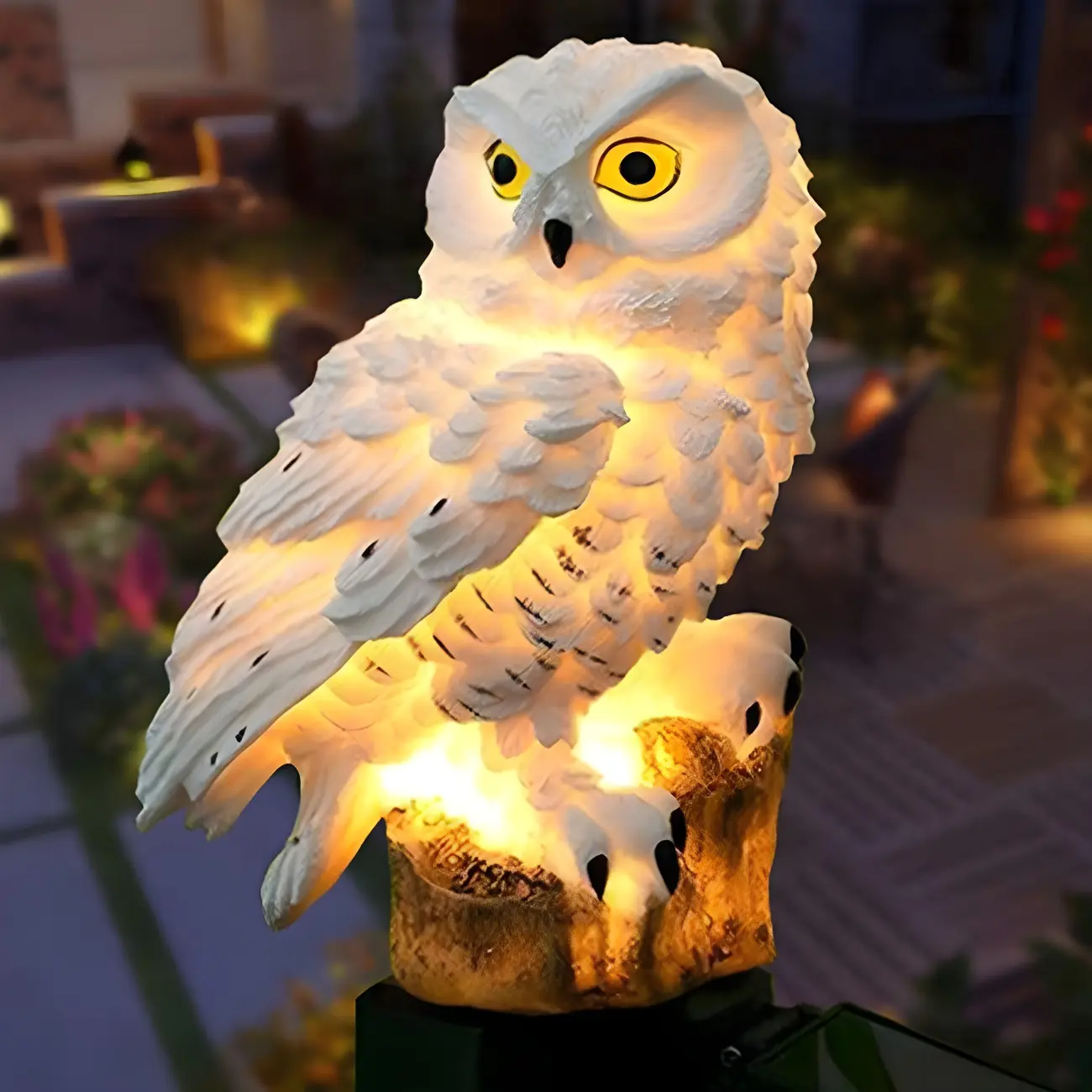 Solar Harry Potter Owl Resin LED Decor Light for Courtyard Gardens Image - 3 | homeyfad