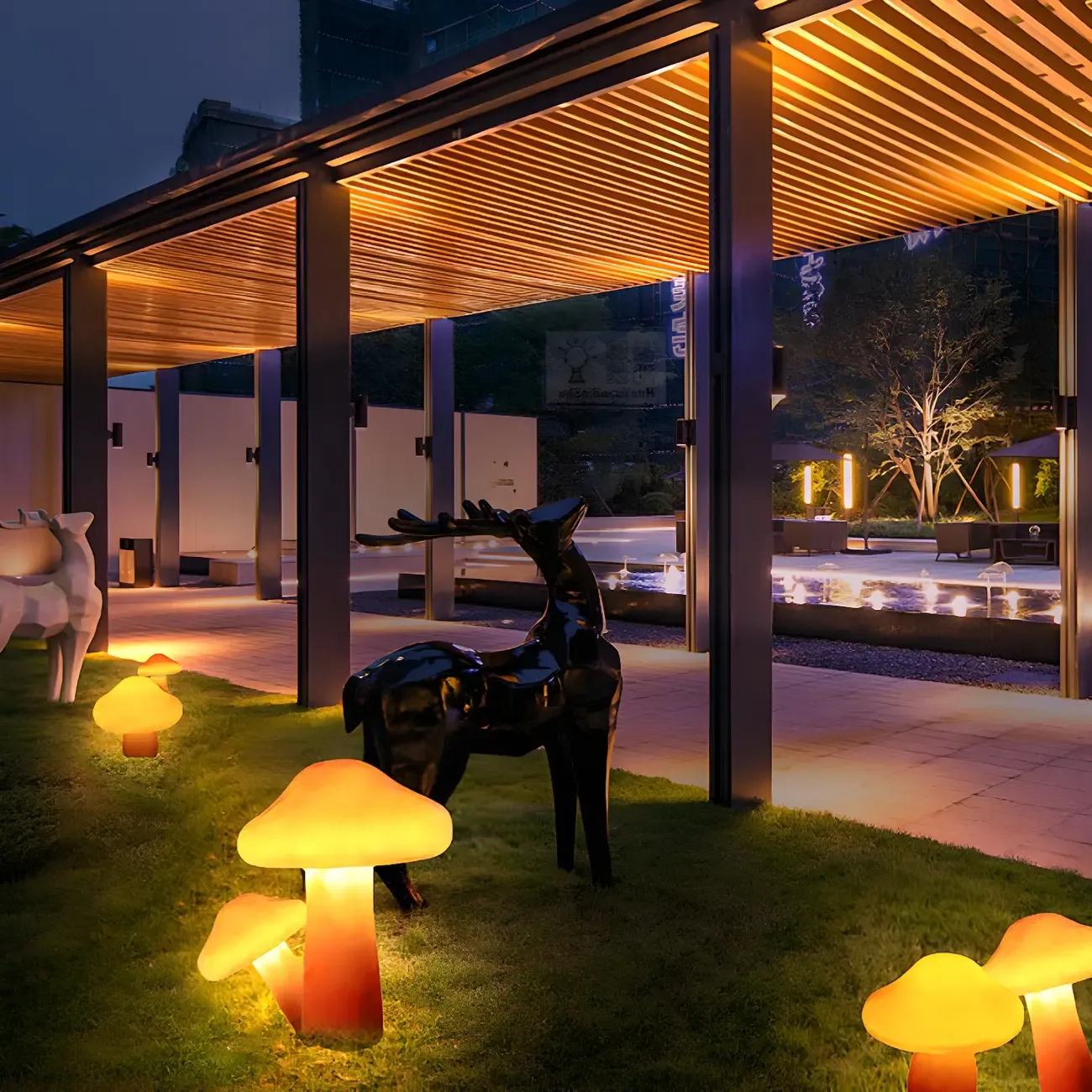 Lovely LED Lawn Mushroom Landscape Light for Garden Pathway Image - 3