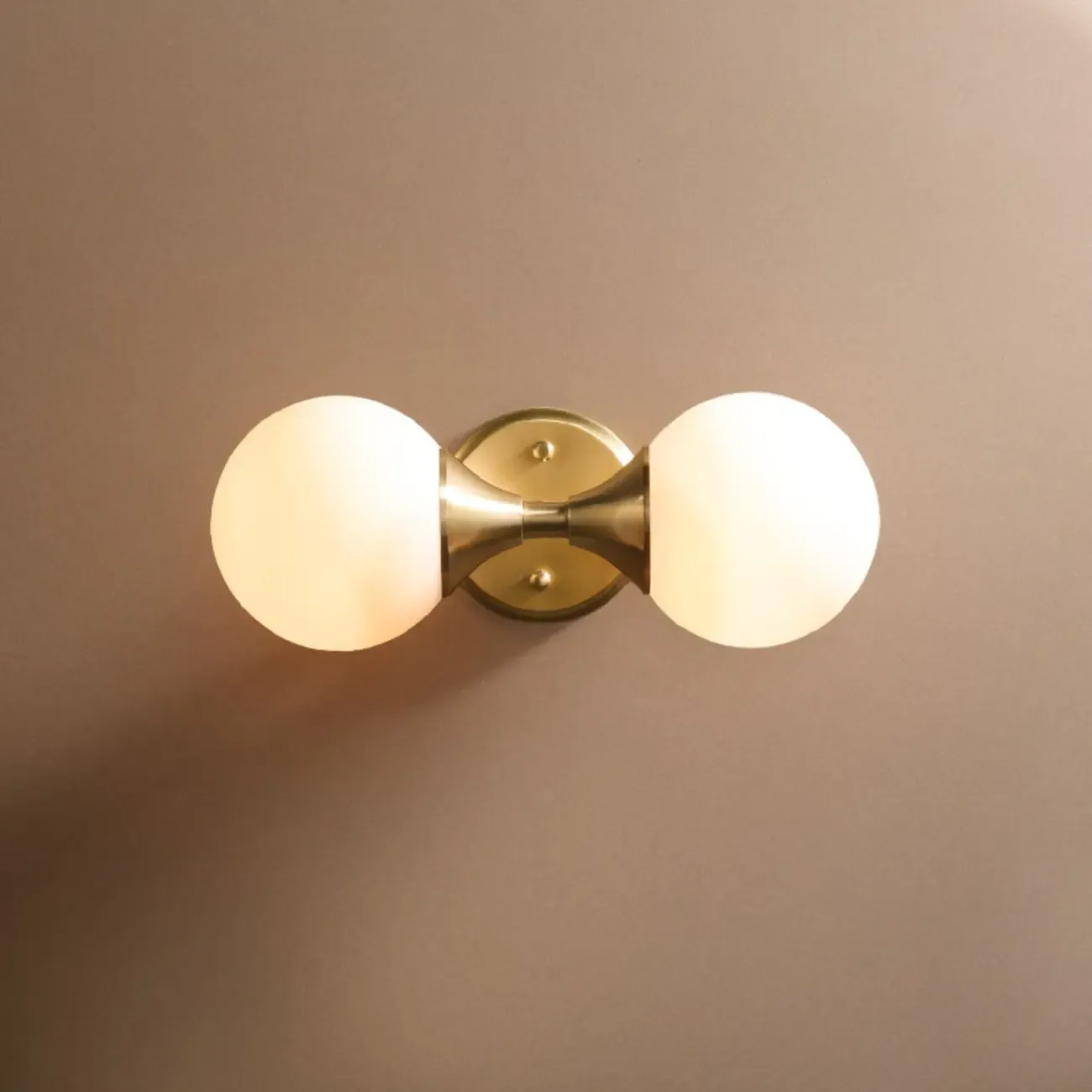 Modern White 2-Light Bathroom Vanity Light in Mini Size Image - 4