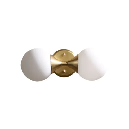 Modern White 2-Light Bathroom Vanity Light in Mini Size Image - 5