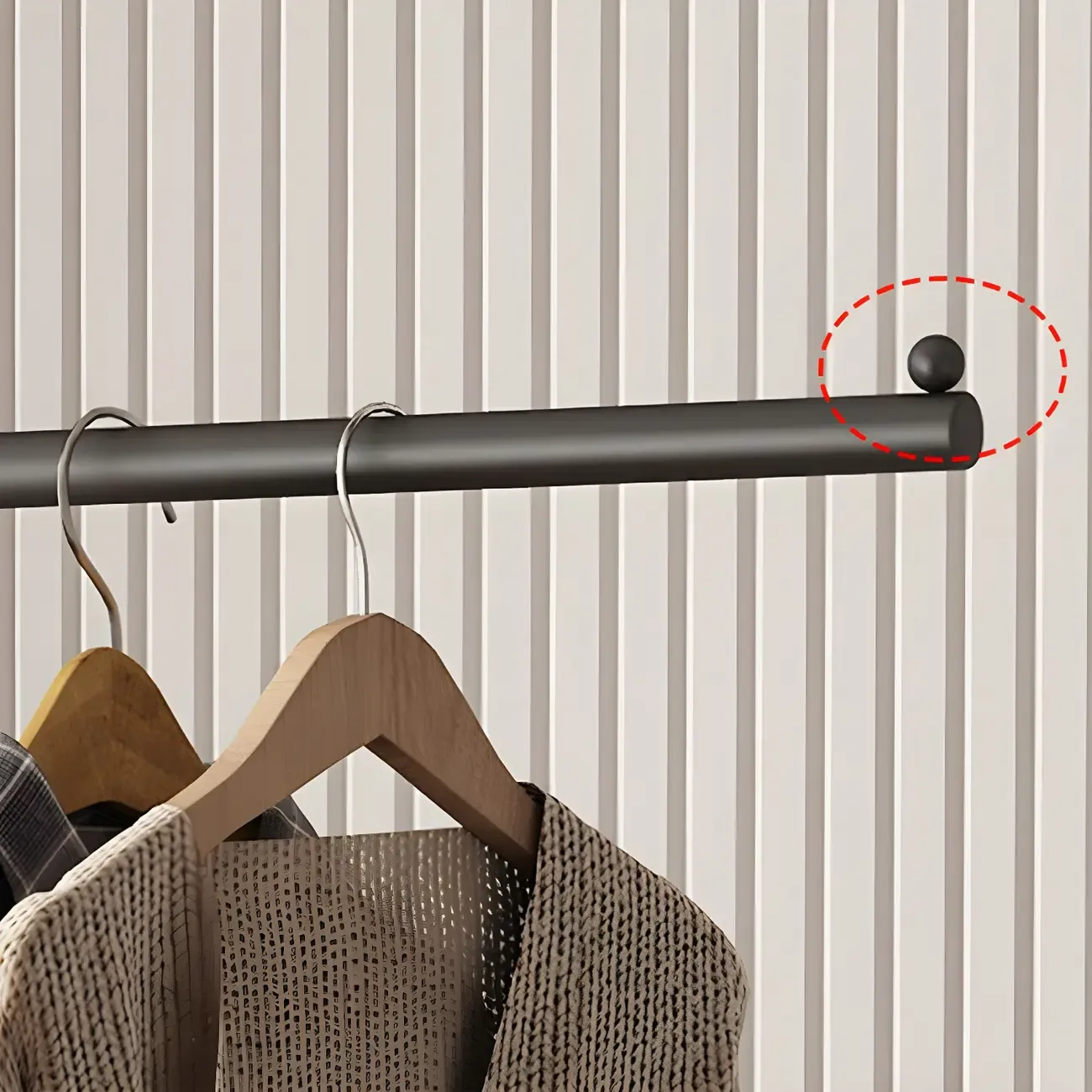 Glam Black Metal Freestanding Coat Rack with Storage Image - 8