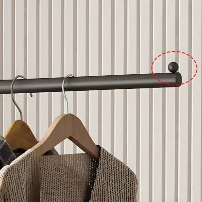Glam Black Metal Freestanding Coat Rack with Storage Image - 8