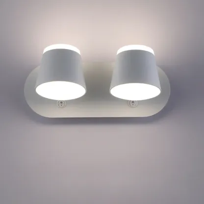 Modern Wall-Mounted Mini White Bathroom Vanity Light Fixture  Image - 3