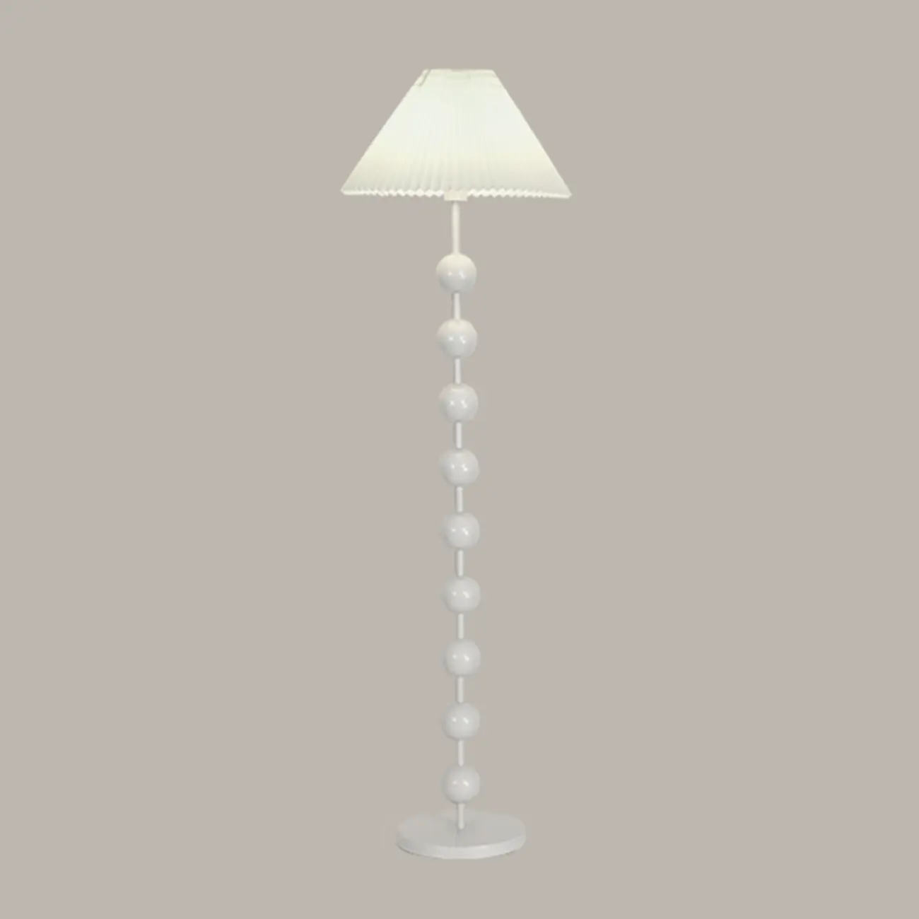 Adjustable Stacked Ball Floor Lamp with Fabric Shade Image - 2 | homeyfad