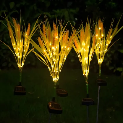 LED Solar Yellow Wheat Landscape Light for Outdoor Decor Image - 1