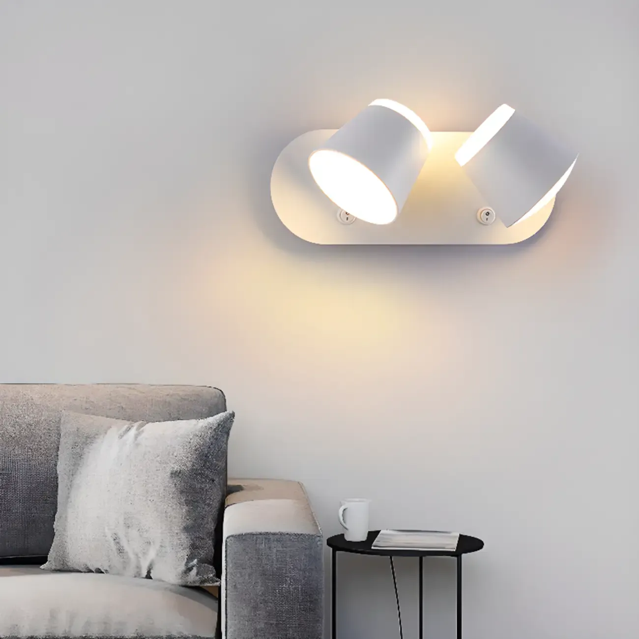 Modern Wall-Mounted Mini White Bathroom Vanity Light Fixture  Image - 4