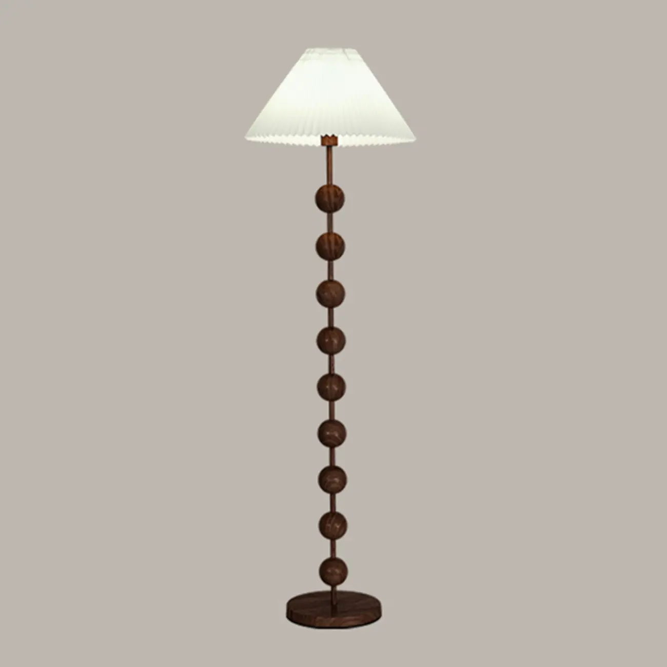 Adjustable Stacked Ball Floor Lamp with Fabric Shade Image - 3 | homeyfad
