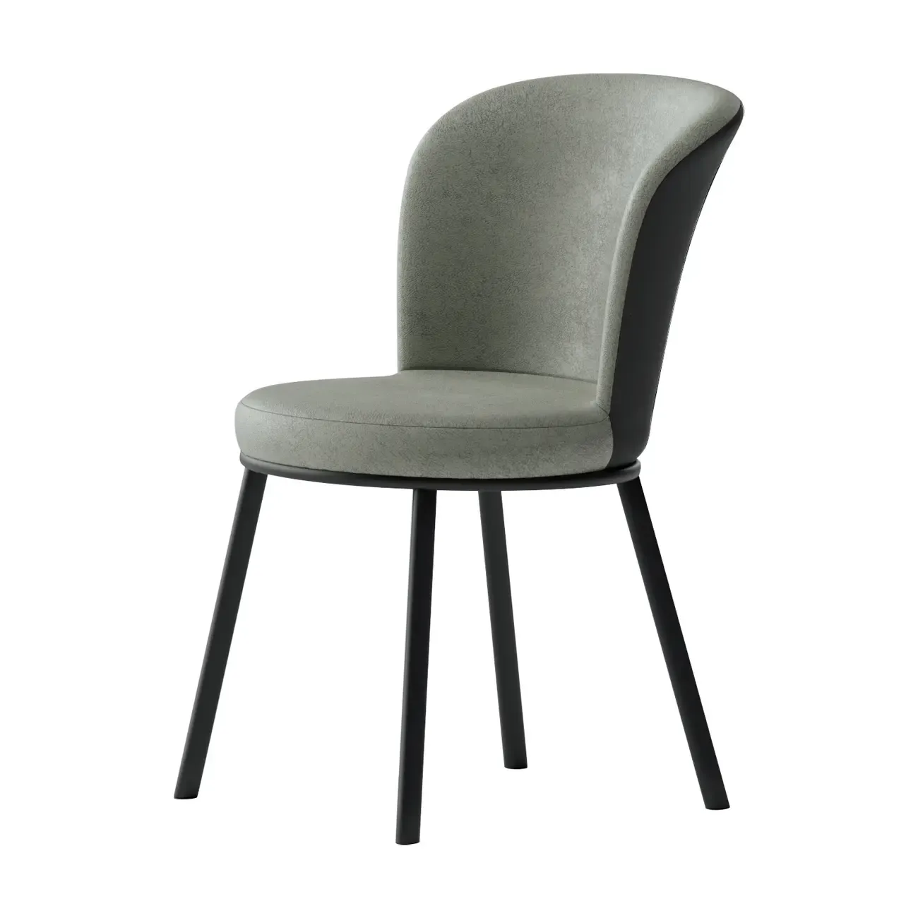 Contemporary Pink Cotton Upholstered Dining Chair Image - 2