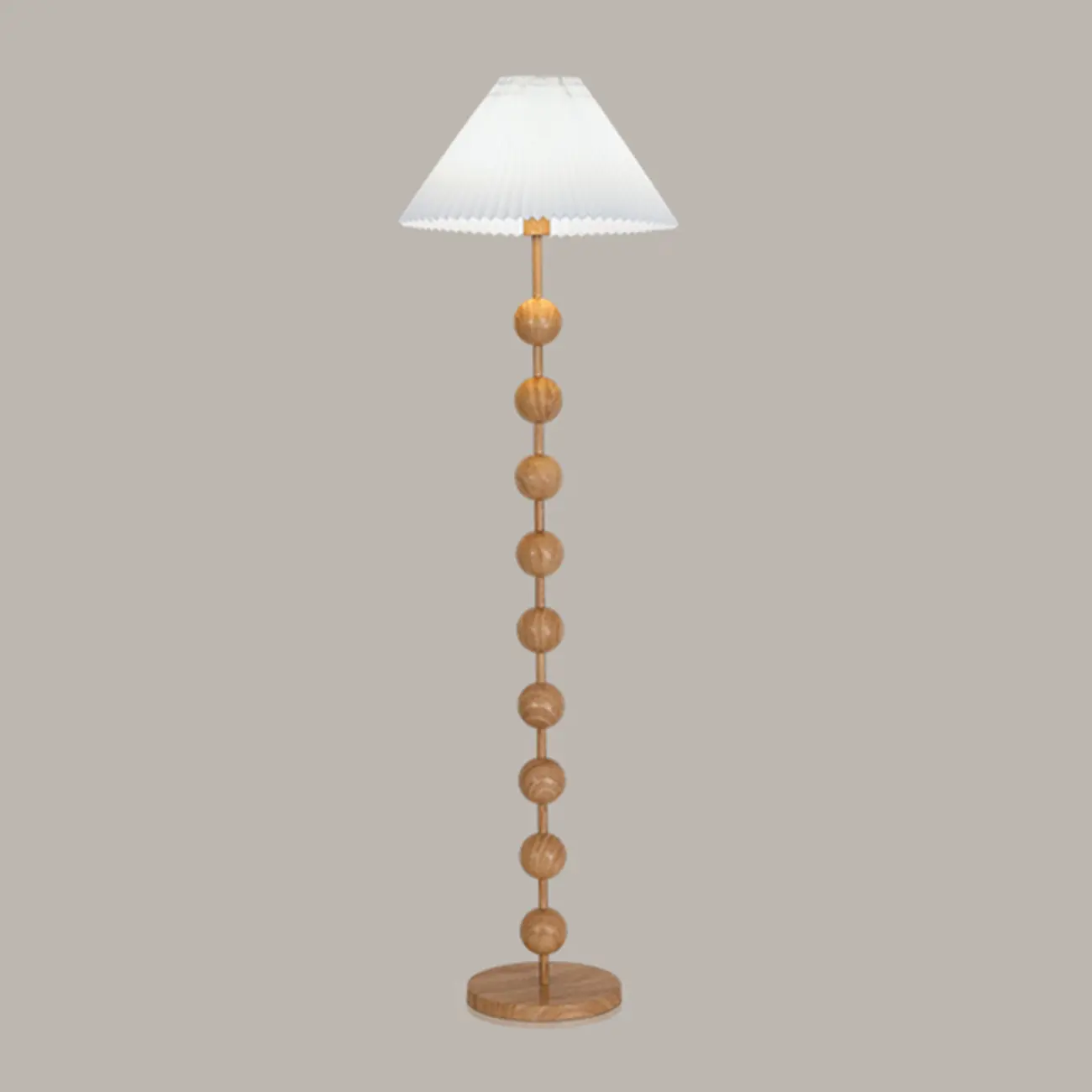Adjustable Stacked Ball Floor Lamp with Fabric Shade Image - 5 | homeyfad