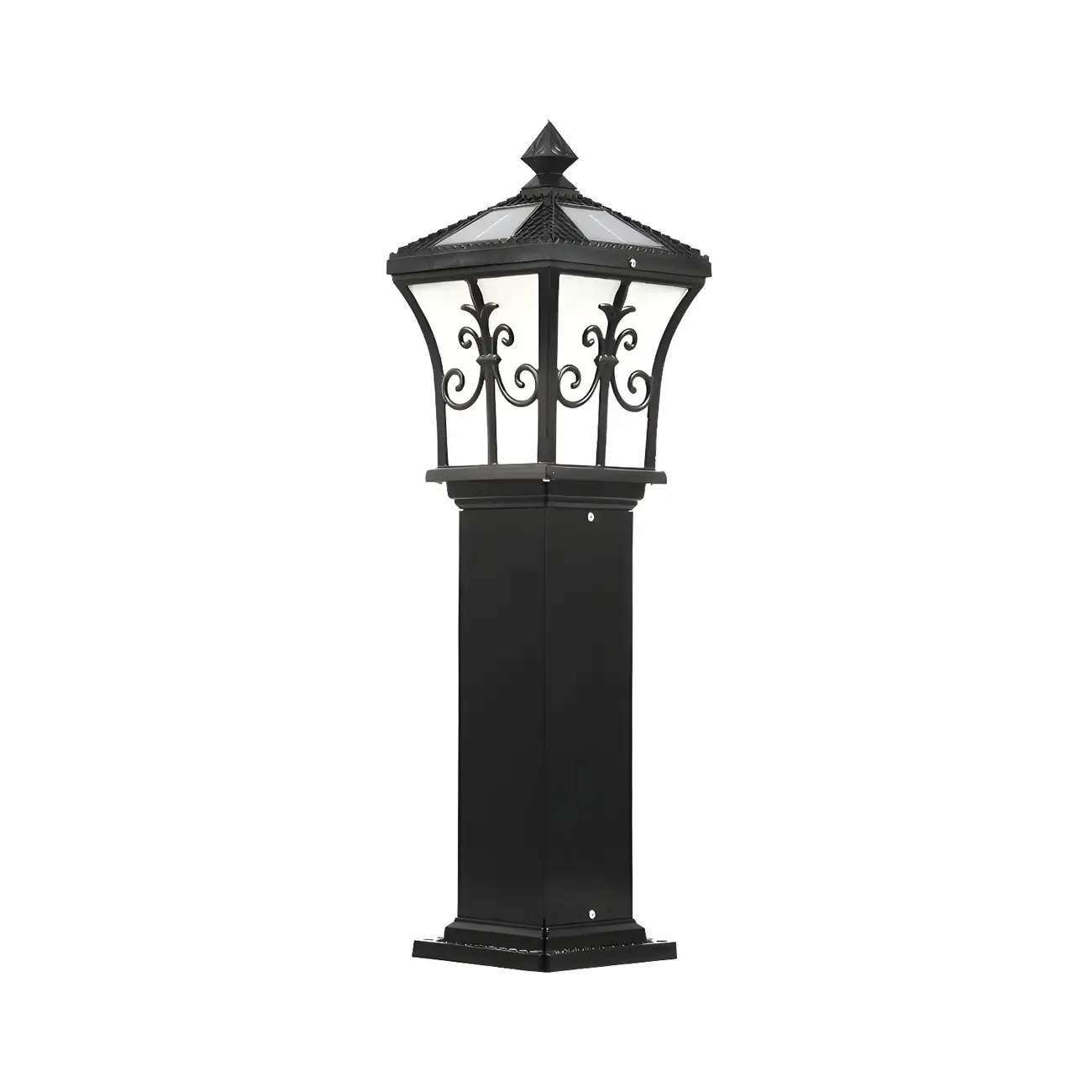 LED Rustic Metal Gold Bollard Lighting for Courtyard Path Image - 4