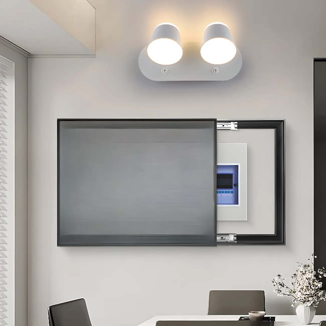 Modern Wall-Mounted Mini White Bathroom Vanity Light Fixture  Image - 7