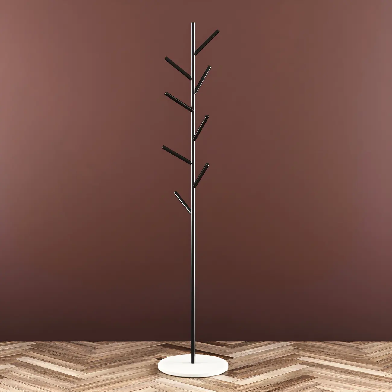 Modern Metal Spiraled Freestanding Coat Rack Image - 4 | homeyfad