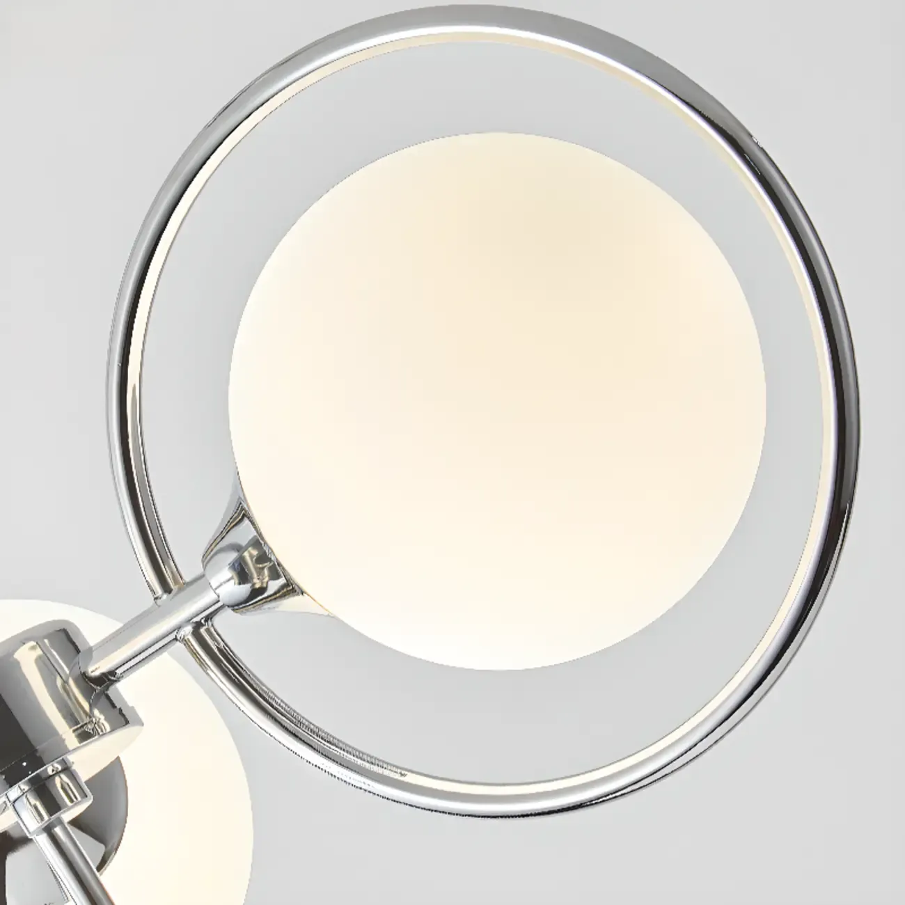 Modern LED Globe Chandelier with Circular Glass Design Image - 12