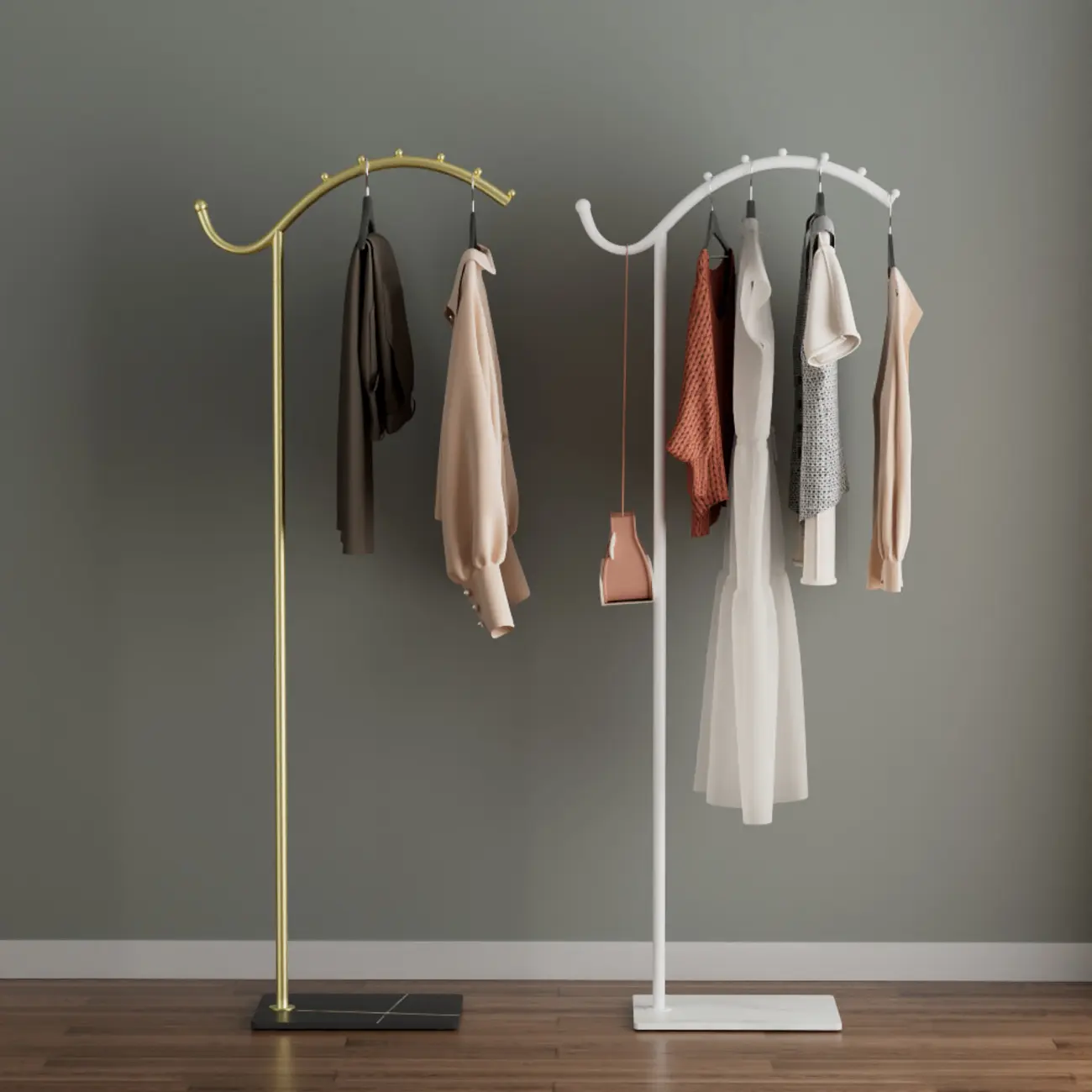 Glam Metal Coat Rack with Hooks Image - 1 | homeyfad