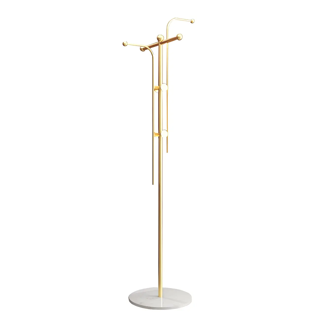 Modern Metal Spiraled Freestanding Coat Rack Image - 5 | homeyfad