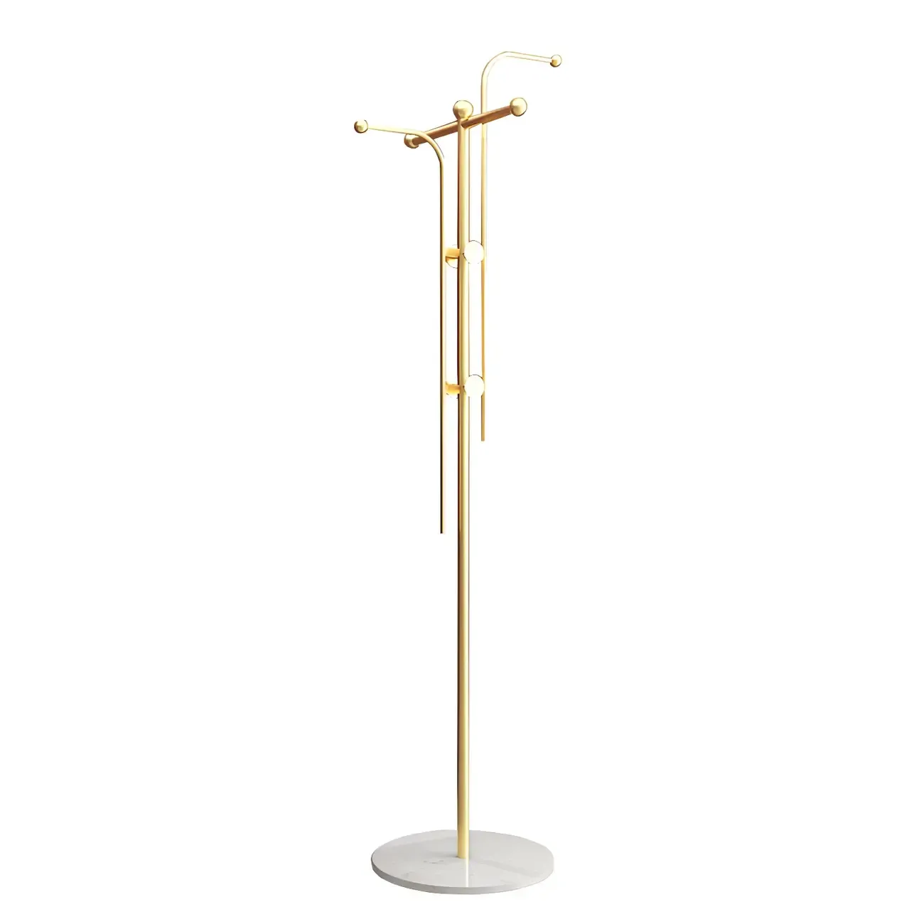 Modern Metal Spiraled Freestanding Coat Rack Image - 5