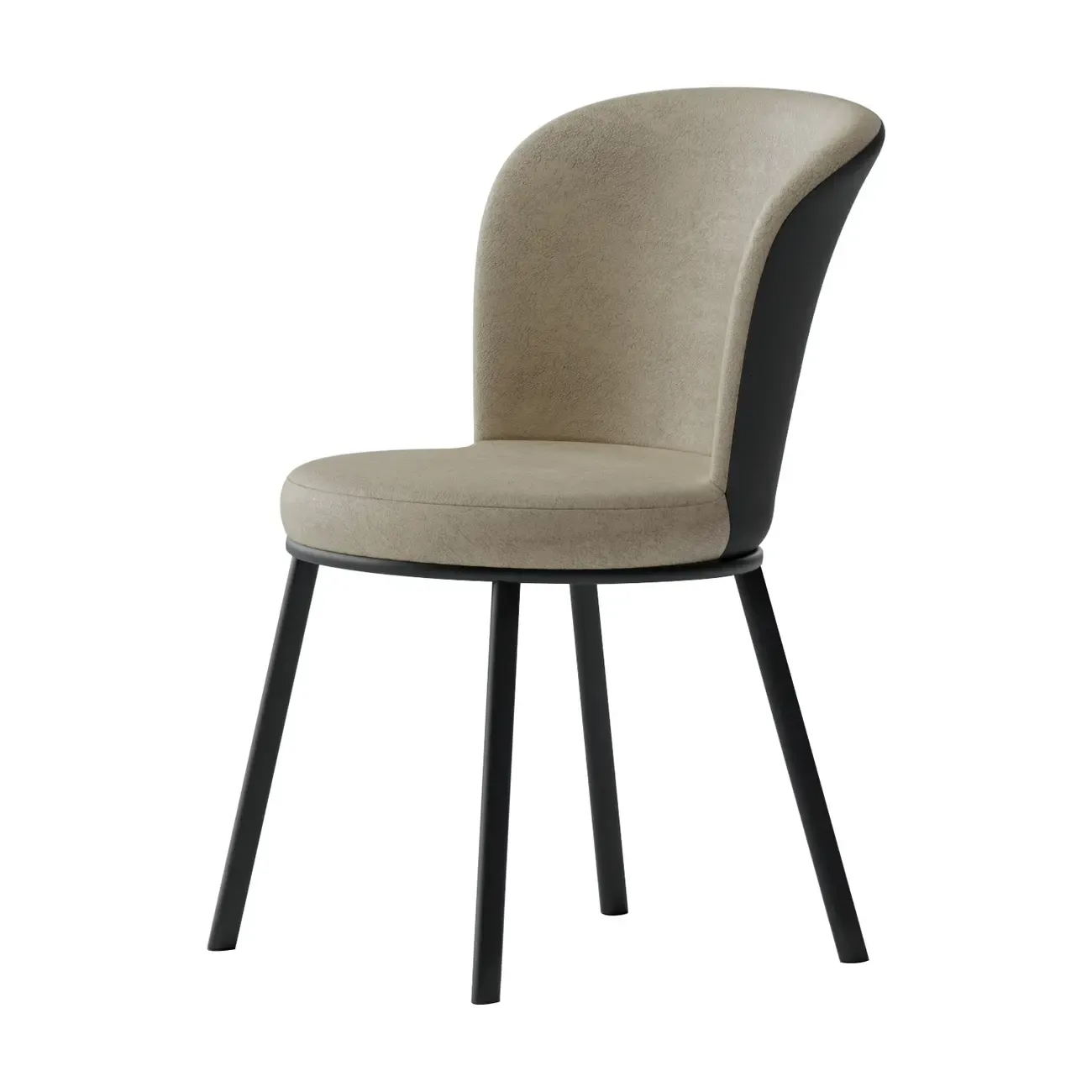 Contemporary Pink Cotton Upholstered Dining Chair Image - 7