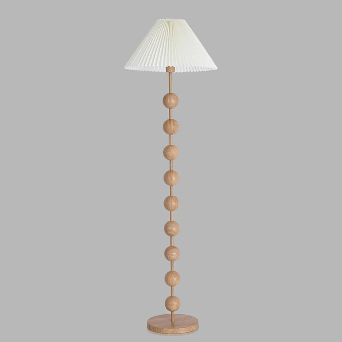 Adjustable Stacked Ball Floor Lamp with Fabric Shade Image - 10 | homeyfad