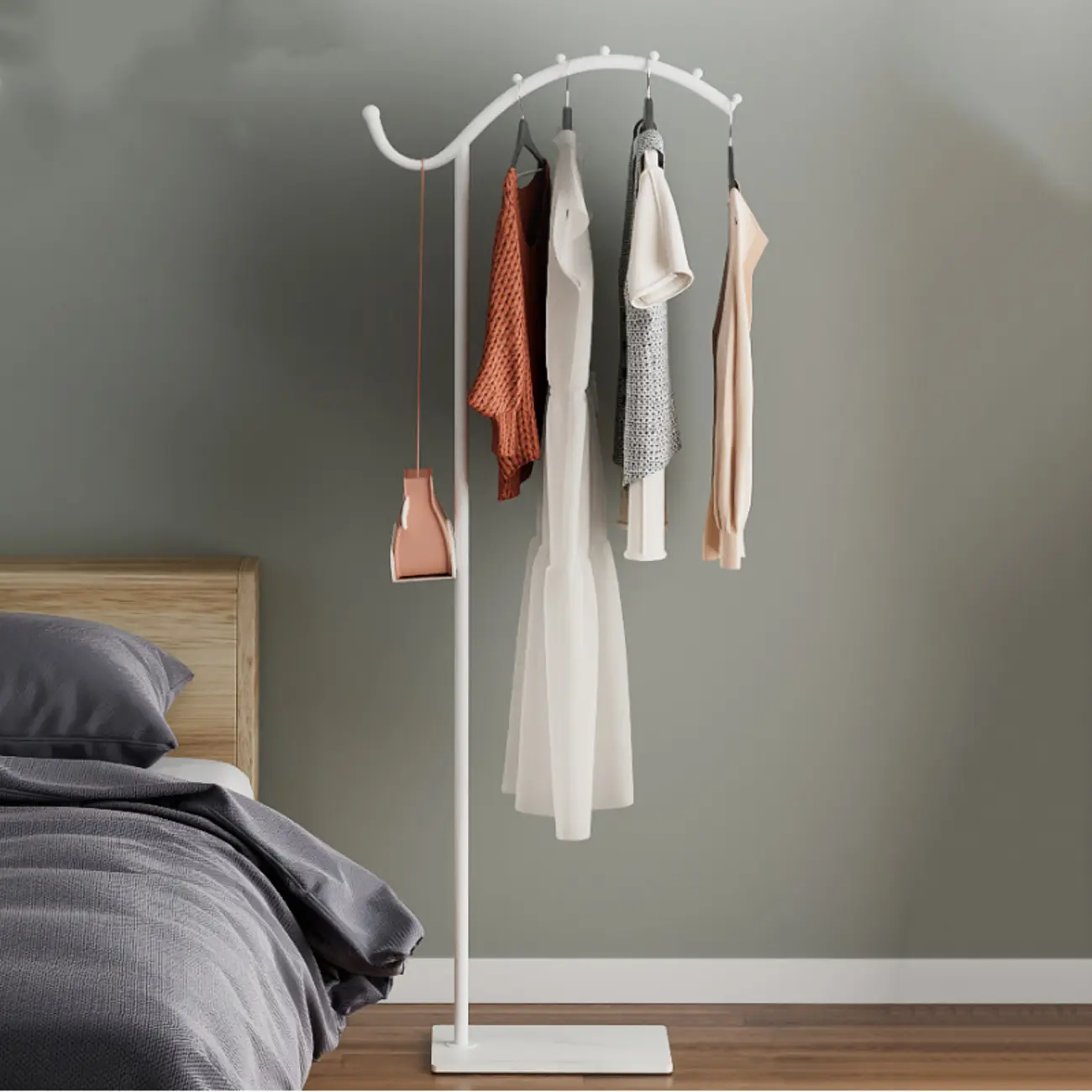 Glam Metal Coat Rack with Hooks Image - 2 | homeyfad