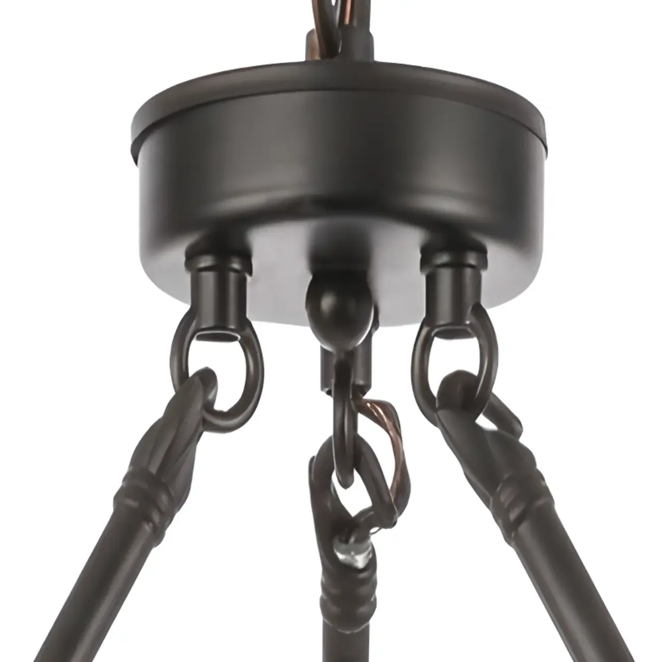 Black Iron Industrial Candle Chandelier for Dining Room Image - 10