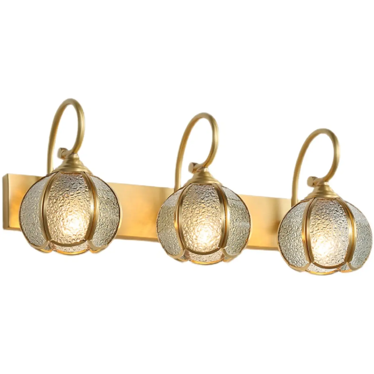 Mini Vintage Globe Brass Vanity Light with Metal Shade Image - 7 | homeyfad