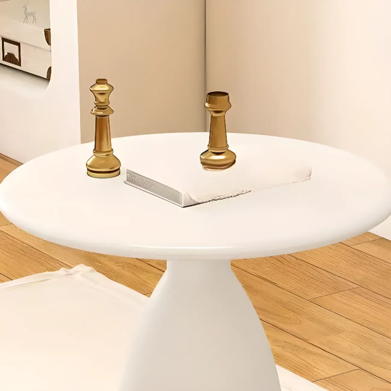  Minimalist Black Metal Round Side Table for Living Room Image - 8