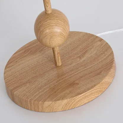 Adjustable Stacked Ball Floor Lamp with Fabric Shade Image - 13