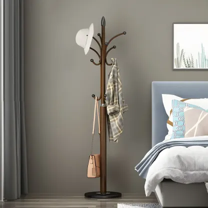 Elegant Metal Freestanding Coat Rack with Hooks Image - 4