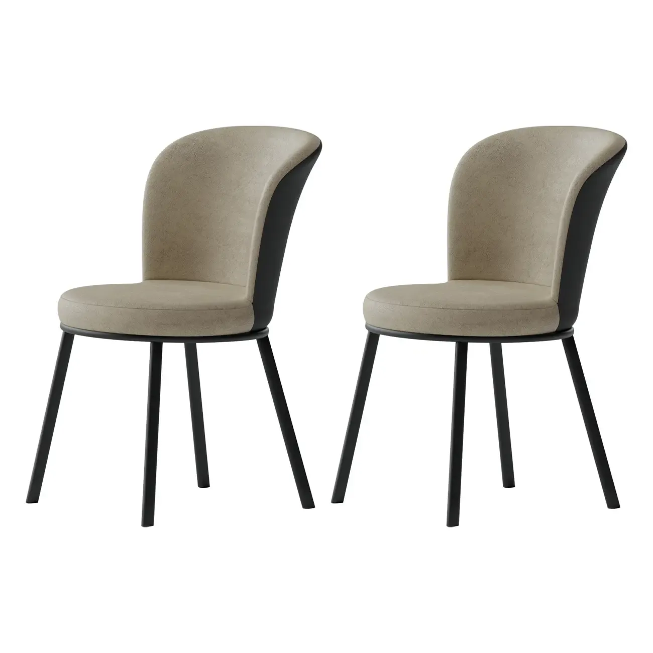 Contemporary Pink Cotton Upholstered Dining Chair Image - 9