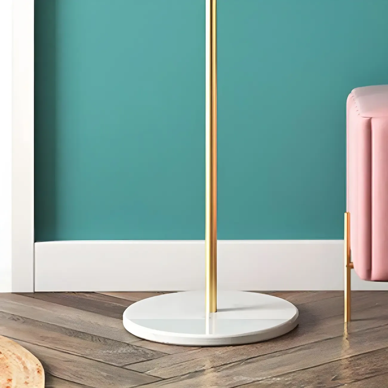 Modern Metal Spiraled Freestanding Coat Rack Image - 8