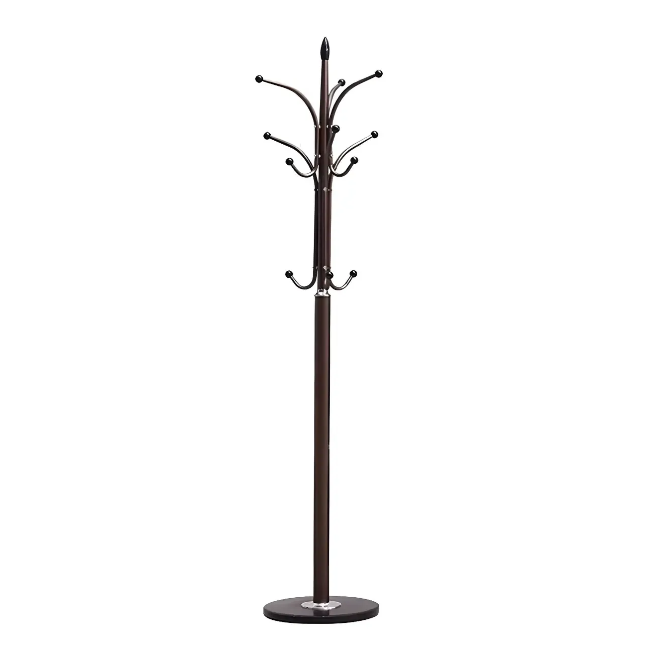 Elegant Metal Freestanding Coat Rack with Hooks Image - 5