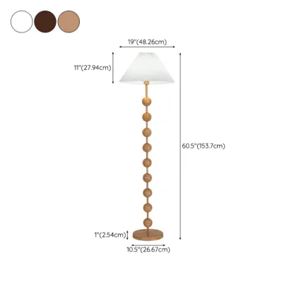 Adjustable Stacked Ball Floor Lamp with Fabric Shade #size
