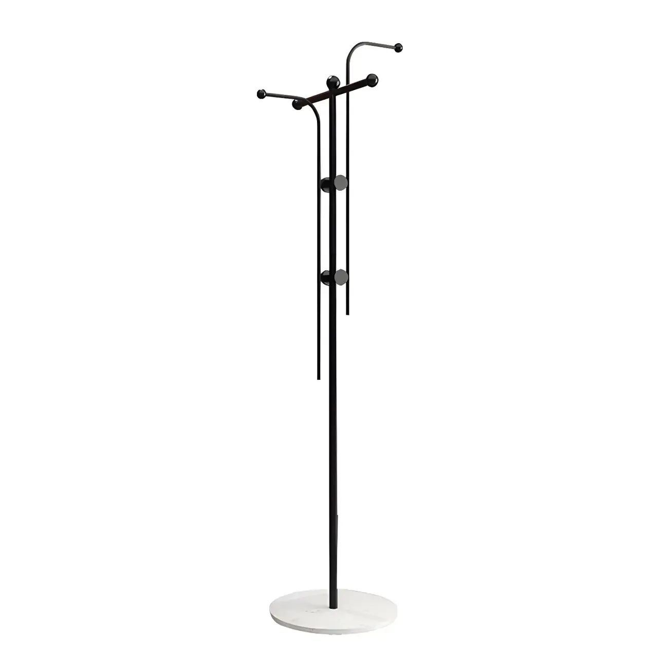 Modern Metal Spiraled Freestanding Coat Rack Image - 9
