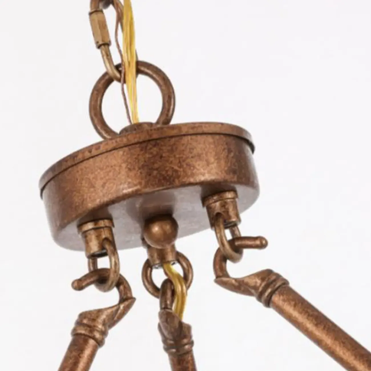 Black Iron Industrial Candle Chandelier for Dining Room Image - 13