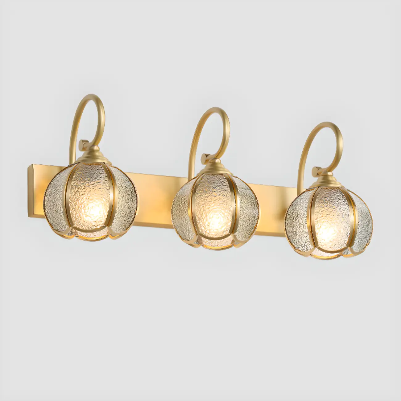 Mini Vintage Globe Brass Vanity Light with Metal Shade Image - 8 | homeyfad