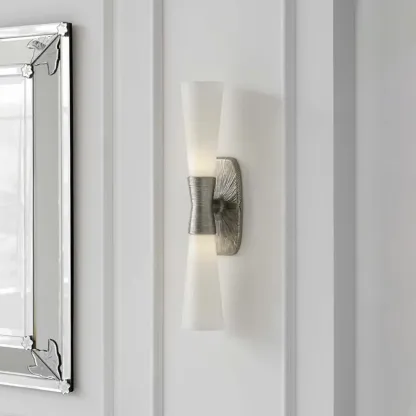 Elegant Glass Wall-Mounted Vanity Light for Bathroom Art Deco  Image - 2