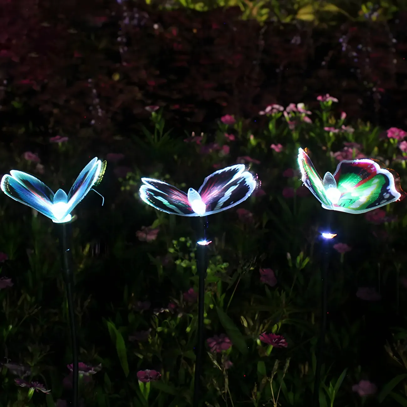 Whimsical Butterfly Solar Decorative Landscape Lighting Image - 4