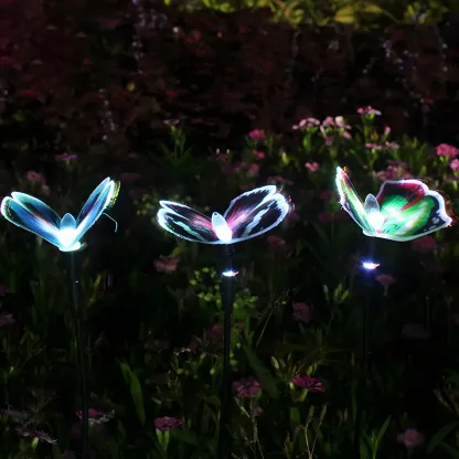 Whimsical Butterfly Solar Decorative Landscape Lighting Image - 4